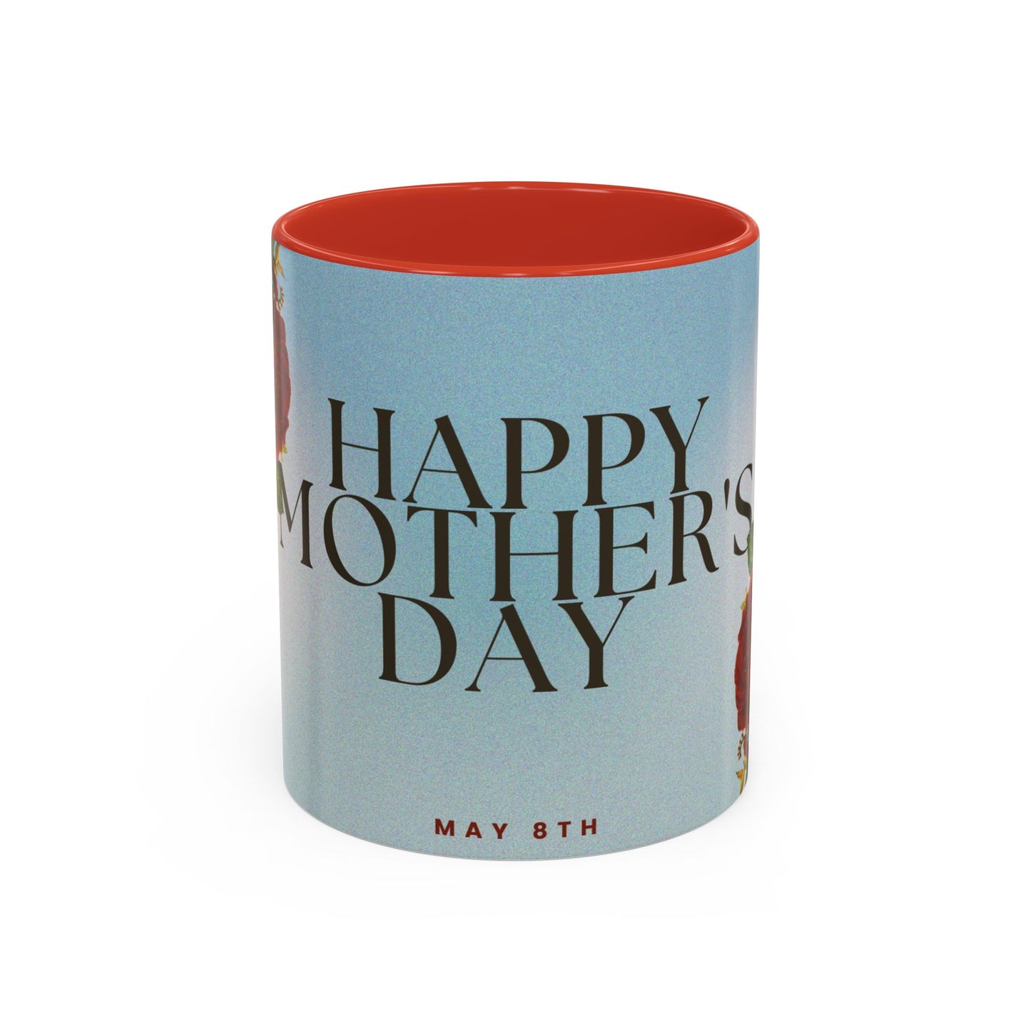 Mother's Day Floral Coffee Mug — "Happy Mother's Day" Accent Mug (May 8th)