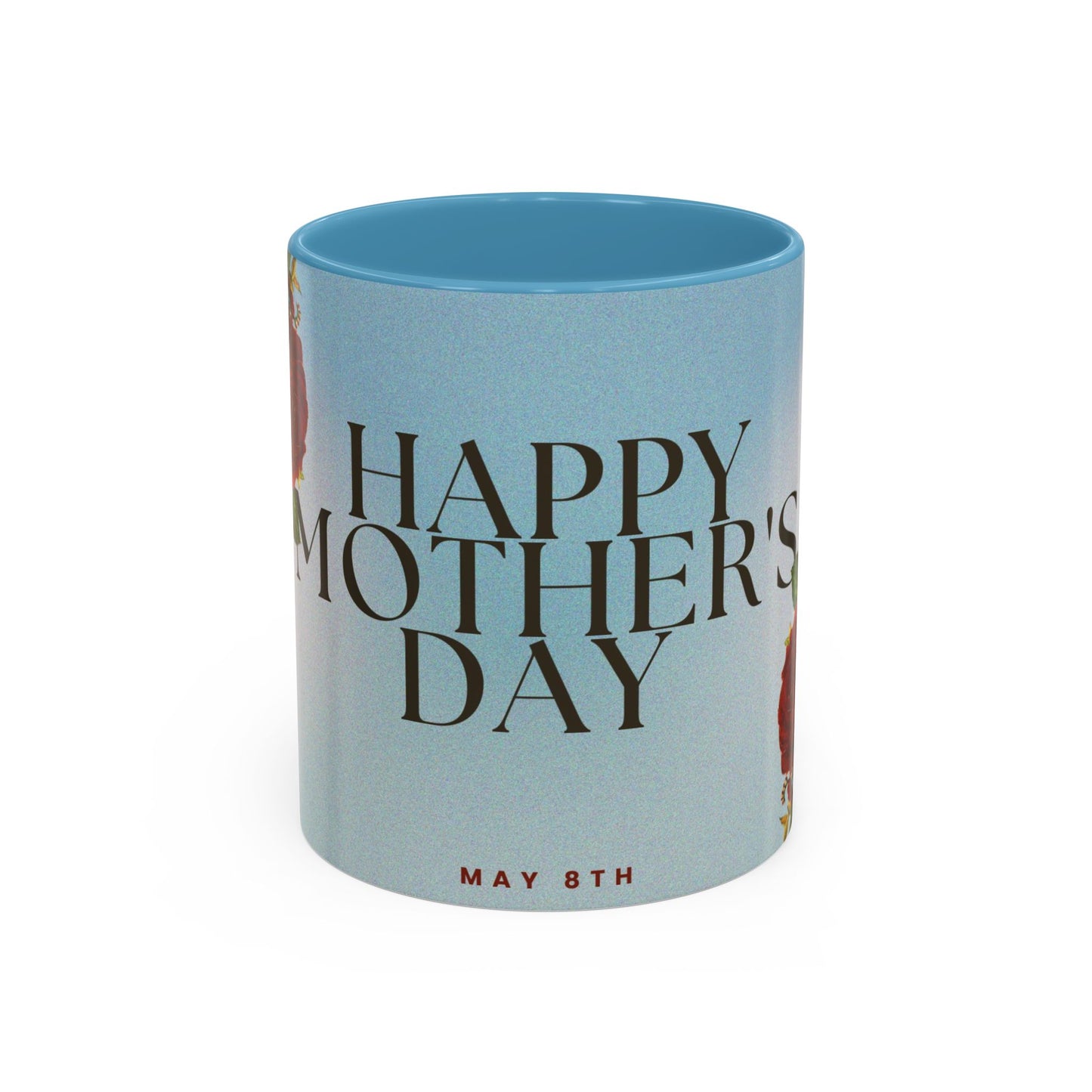 Mother's Day Floral Coffee Mug — "Happy Mother's Day" Accent Mug (May 8th)
