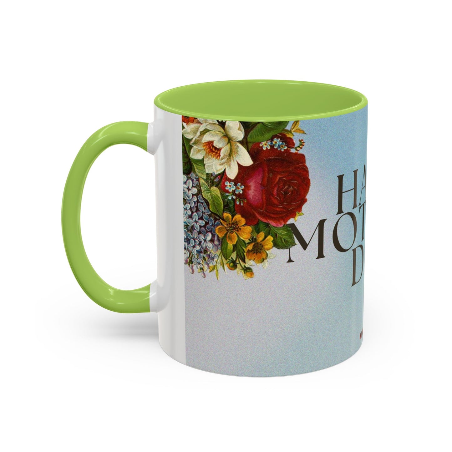 Mother's Day Floral Coffee Mug — "Happy Mother's Day" Accent Mug (May 8th)