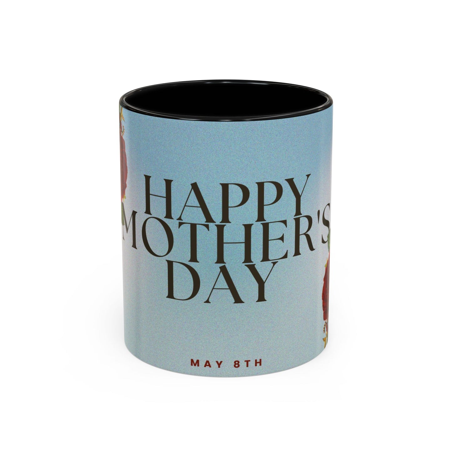 Mother's Day Floral Coffee Mug — "Happy Mother's Day" Accent Mug (May 8th)