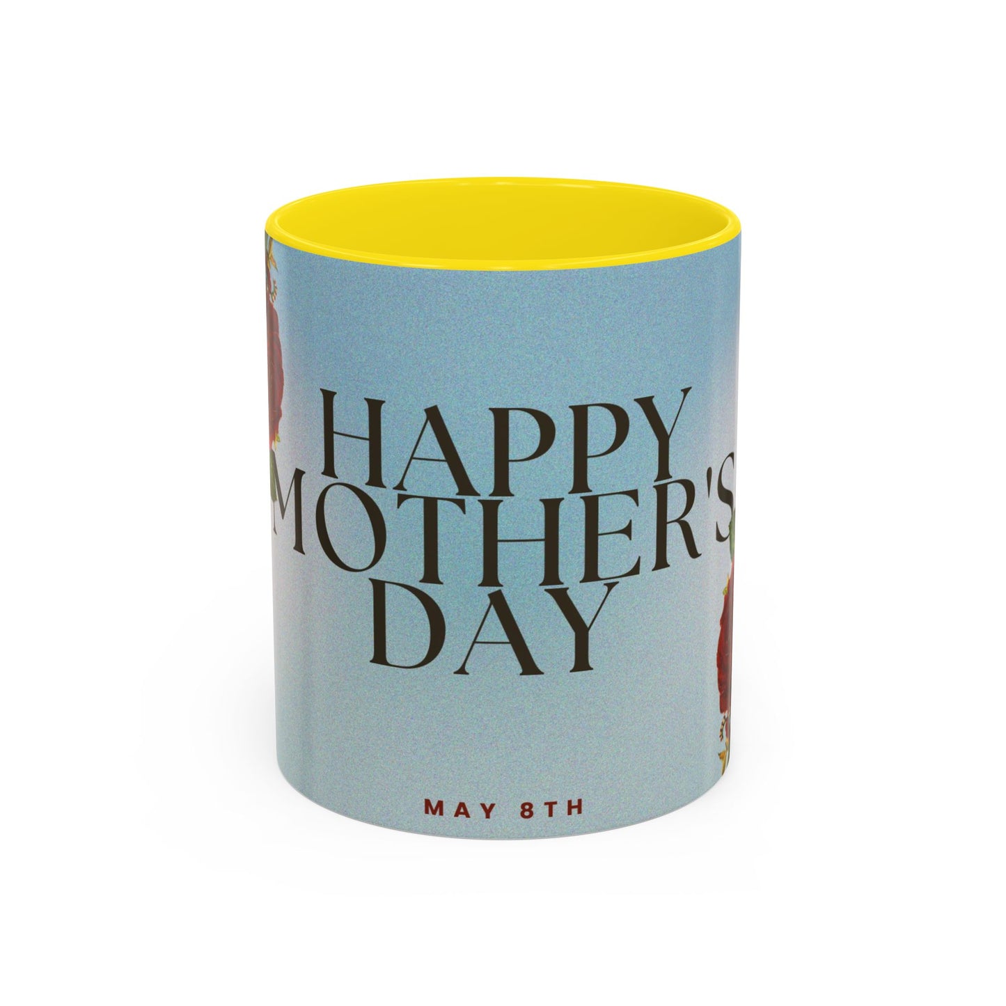 Mother's Day Floral Coffee Mug — "Happy Mother's Day" Accent Mug (May 8th)