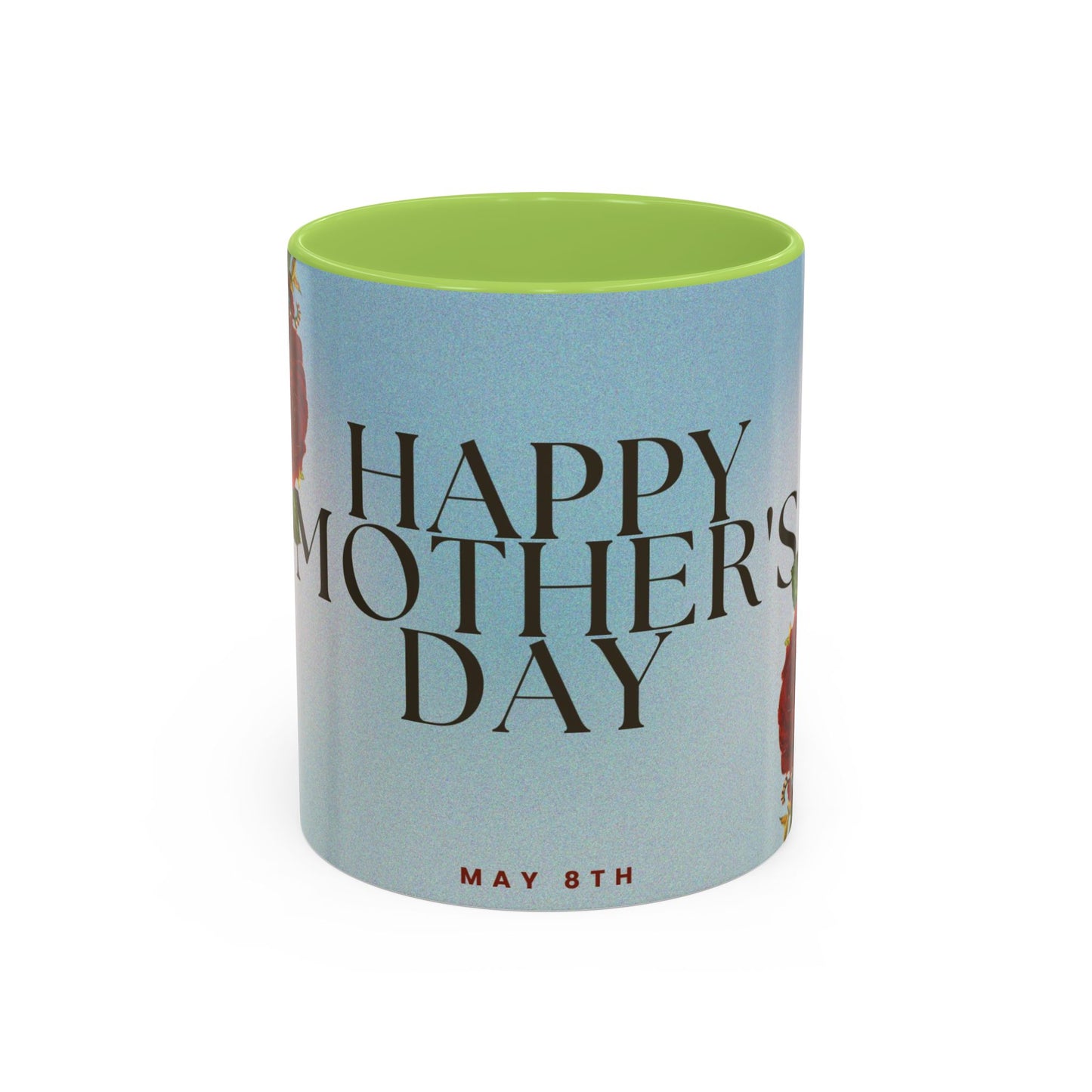 Mother's Day Floral Coffee Mug — "Happy Mother's Day" Accent Mug (May 8th)