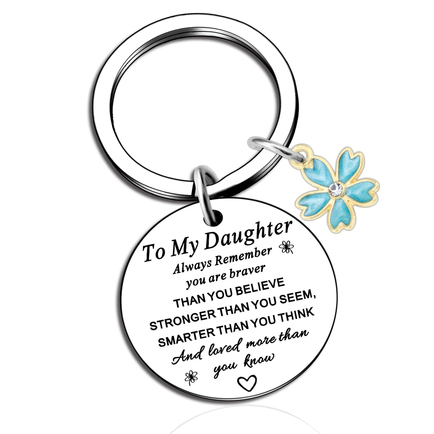 ichrati Birthday Gifts for Daughter Adults Best Daughters Birthday Gift Idea from Mom Christmas Birthday Mother’s Day Presents for Teen Girls Loved More Than You Know Keychain